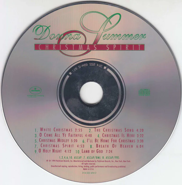 Donna Summer - Christmas Spirit (CD, Album) - Image 3