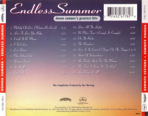 Donna Summer - Endless Summer (Donna Summer's Greatest Hits) (CD, Comp) - Image 2