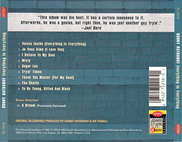 Donny Hathaway - Everything Is Everything (CD, Album, RE, RM, RP) - Image 3