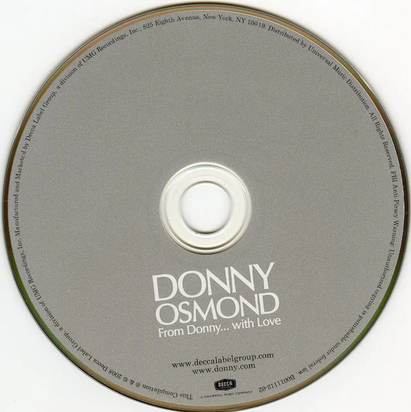 Donny Osmond - From Donny... with Love (CD, Album, Comp) - Image 3