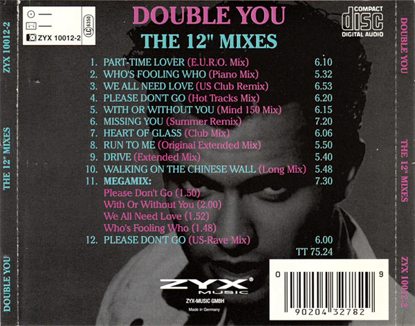 Double You - The 12" Mixes (CD, Comp) - Image 2