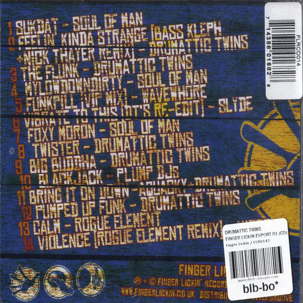 Drumattic Twins - Finger Lickin' Export 01 (CD, Mixed) - Image 2