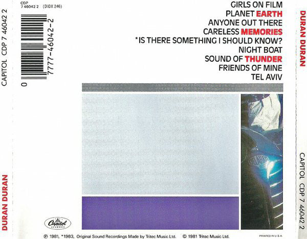 Duran Duran - Duran Duran (CD, Album, RE, RP) - Image 2