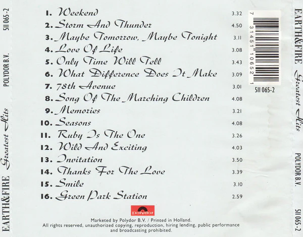Earth & Fire* - Greatest Hits (CD, Comp) - Image 2