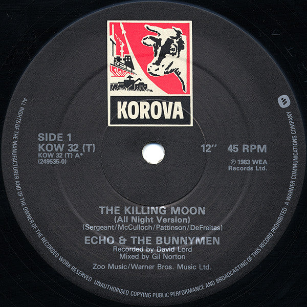 Echo & The Bunnymen - The Killing Moon (All Night Version) (12", Single) - Image 3