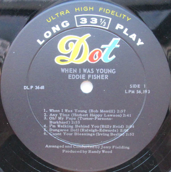 Eddie Fisher - When I Was Young (LP, Album, Mono) - Image 3