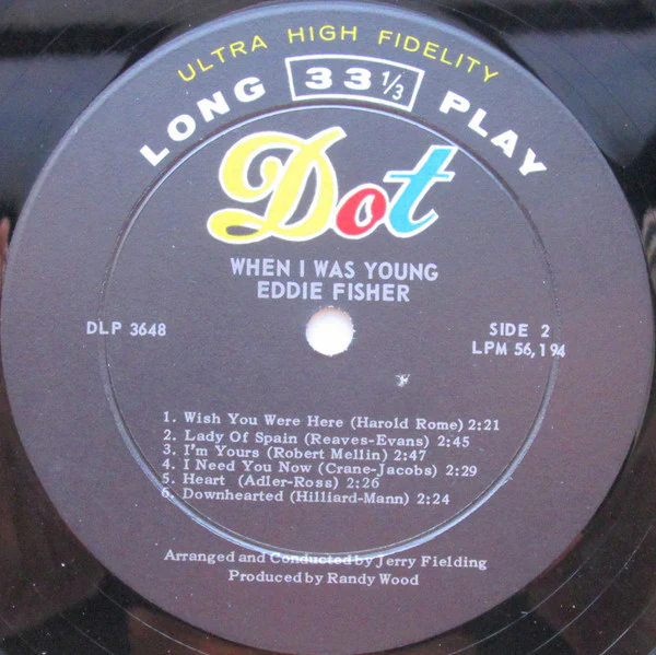 Eddie Fisher - When I Was Young (LP, Album, Mono) - Image 4
