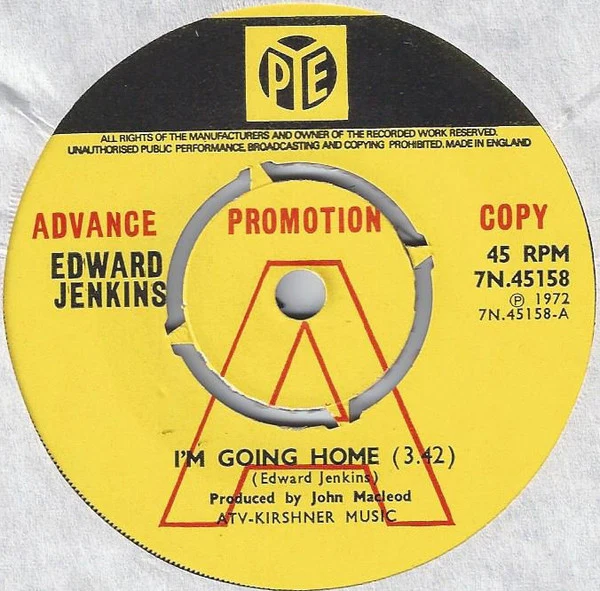 Edward Jenkins - I'm Going Home (7", Single, Promo)