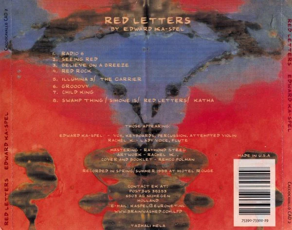 Edward Ka-Spel - Red Letters (CD, Album) - Image 2