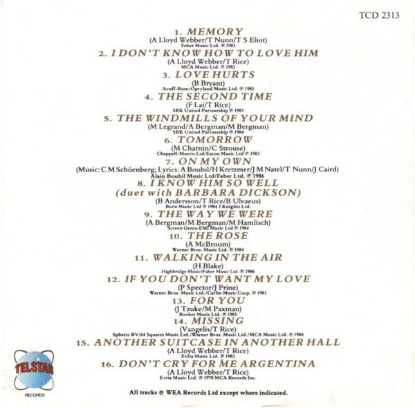 Elaine Paige - The Best Of Elaine Paige - Memories (CD, Comp) - Image 2