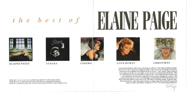 Elaine Paige - The Best Of Elaine Paige - Memories (CD, Comp) - Image 3