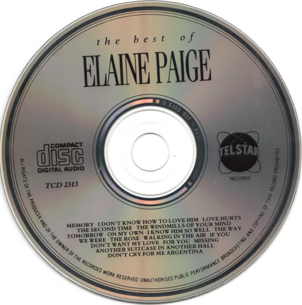Elaine Paige - The Best Of Elaine Paige - Memories (CD, Comp) - Image 4