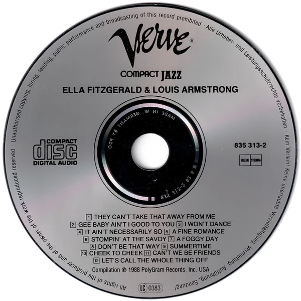 Ella Fitzgerald / Louis Armstrong - Ella Fitzgerald & Louis Armstrong (CD, Comp) - Image 3
