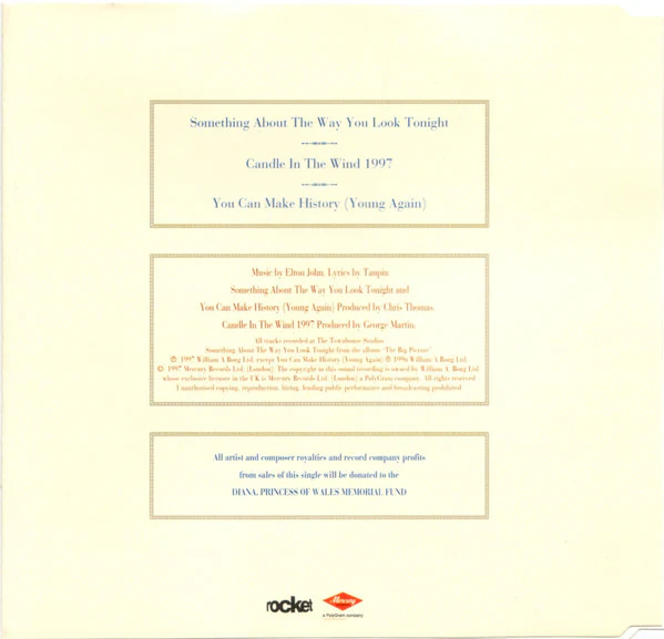 Elton John - Something About The Way You Look Tonight / Candle In The Wind 1997 (CD, Single) - Image 3