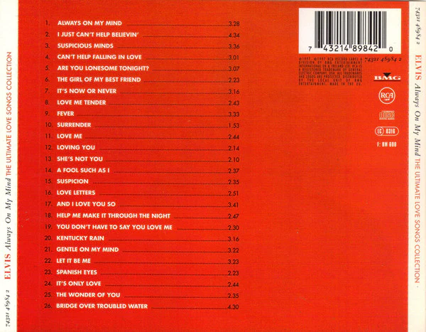 Elvis* - Always On My Mind (The Ultimate Love Songs Collection) (CD, Comp) - Image 2