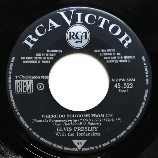 Elvis Presley - Where Do You Come From / Return To Sender (7", Single, Mono) - Image 3