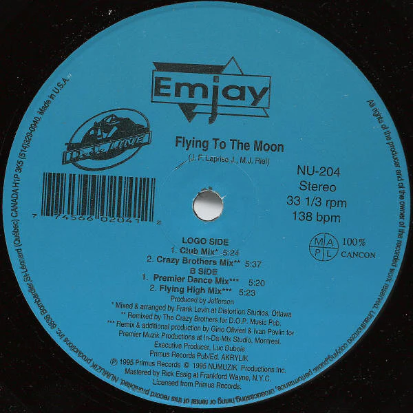 Emjay - Flying To The Moon (12", Maxi)