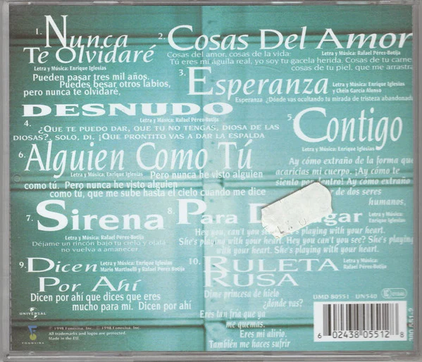 Enrique Iglesias - Cosas Del Amor (CD, Album, RE) - Image 2