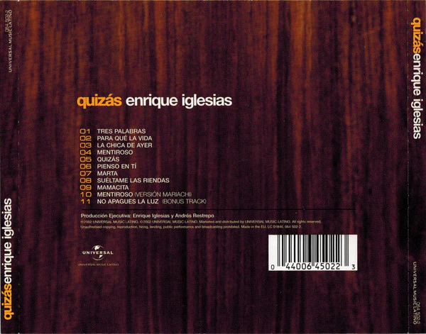 Enrique Iglesias - Quizás (Ltd, S/Edition + CD, Album + DVD-V) - Image 2