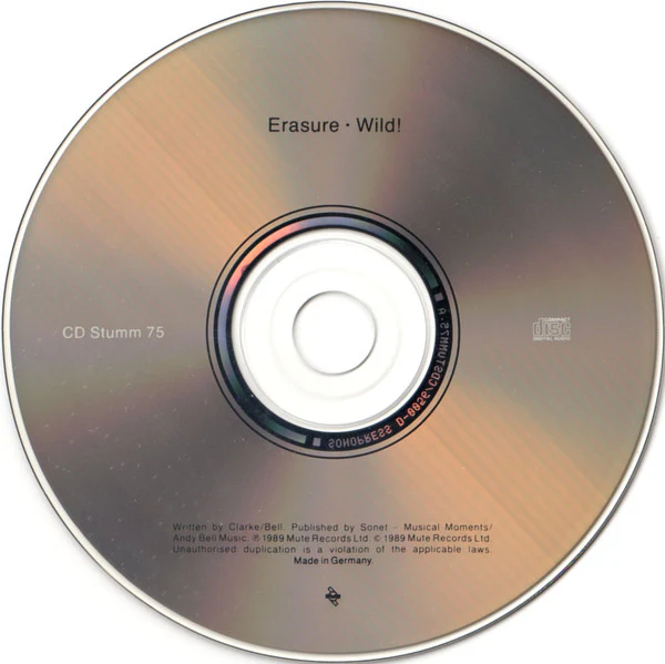 Erasure - Wild! (CD, Album) - Image 4