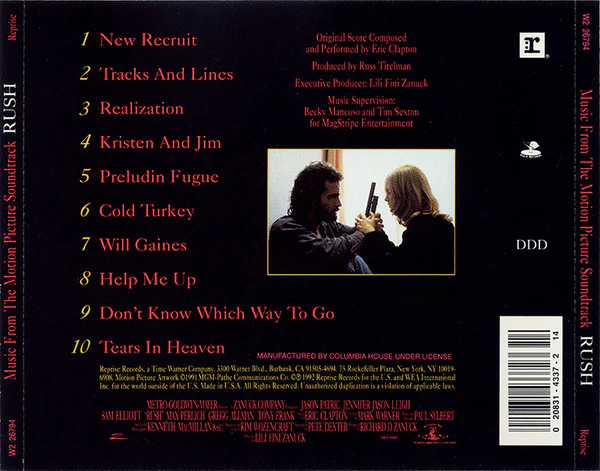 Eric Clapton - Music From The Motion Picture Soundtrack - Rush (CD, Album, Club) - Image 2