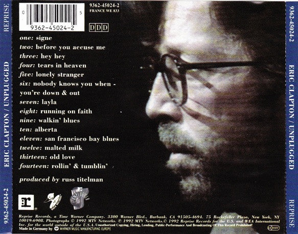 Eric Clapton - Unplugged (CD, Album, RP) - Image 3