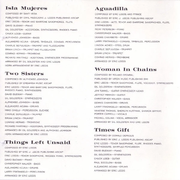 Eric Leeds - Things Left Unsaid (CD, Album) - Image 4