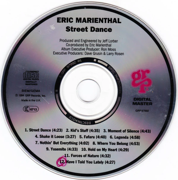 Eric Marienthal - Street Dance (CD, Album) - Image 3