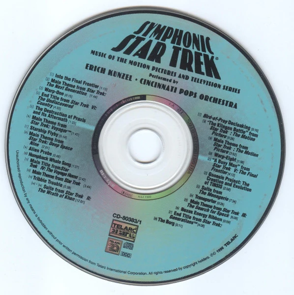 Erich Kunzel, Cincinnati Pops Orchestra - Symphonic Star Trek (CD, Album) - Image 4