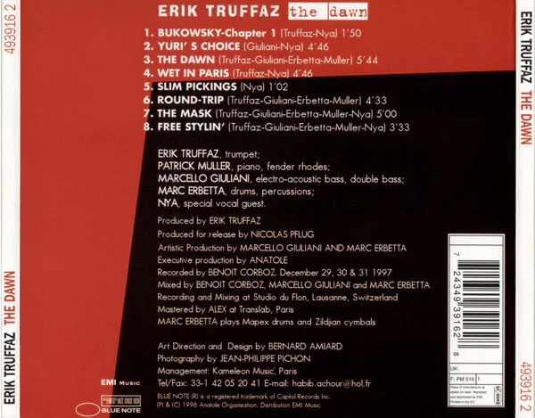 Erik Truffaz with Patrick Muller / Marcello Giuliani / Marc Erbetta - The Dawn (CD, Album, Dig) - Image 2