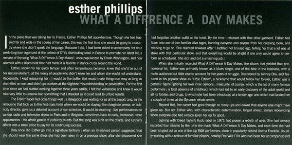 Esther Phillips W/ Beck* - What A Diff'rence A Day Makes (CD, Album, RE, RM) - Image 3