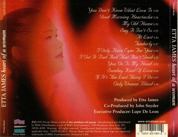 Etta James - Heart Of A Woman (CD, Album) - Image 2