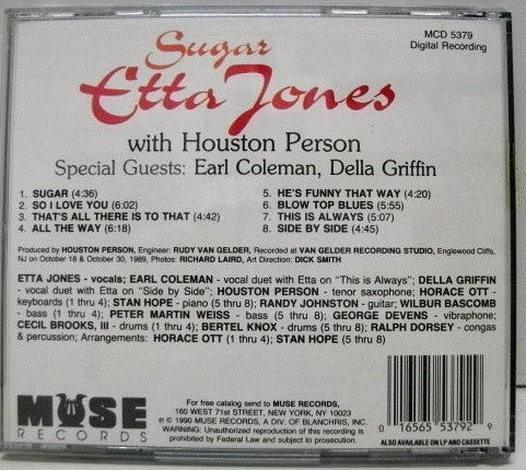 Etta Jones - Sugar (CD, Album) - Image 3