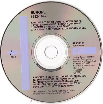 Europe (2) - 1982 - 1992 (CD, Comp) - Image 3