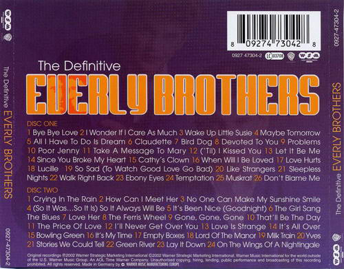 Everly Brothers - The Definitive Everly Brothers (2xCD, Comp, RM) - Image 2