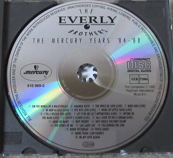 Everly Brothers - The Mercury Years 84 - 88 (CD, Comp) - Image 3