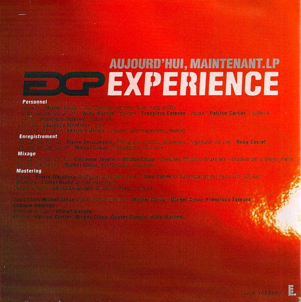 Experience - Aujourd'Hui, Maintenant.LP (CD, Album, Enh) - Image 2
