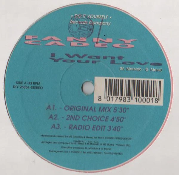 Fanny Cadeo - I Want Your Love (12") - Image 3