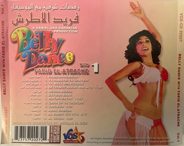 Farid El Atrache - Belly Dance With Farid Al Atrache - Volume 1 - رقصات شرقية مع فريد الاطرش (CD, Album) - Image 2