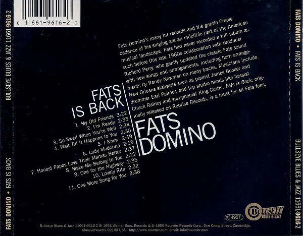 Fats Domino - Fats Is Back (CD, Album, RE) - Image 2