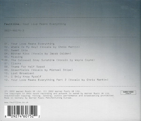 Faultline - Your Love Means Everything (CD, Album) - Image 2