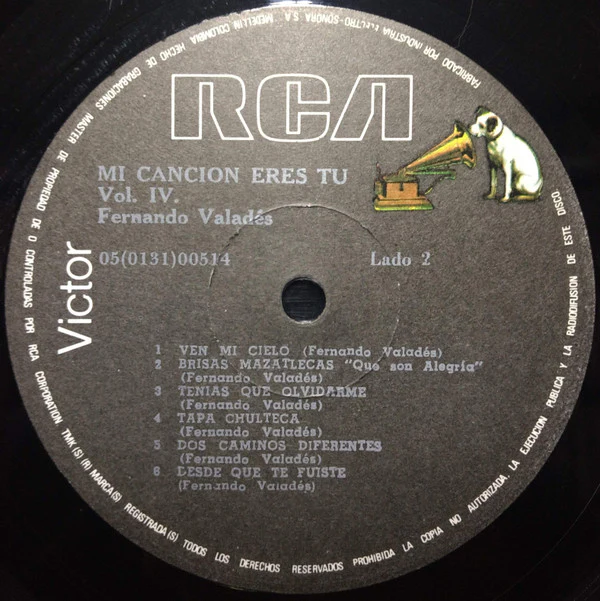 Fernando Valadés - Mi Canción Eres Tú Vol. IV (LP, Comp) - Image 4
