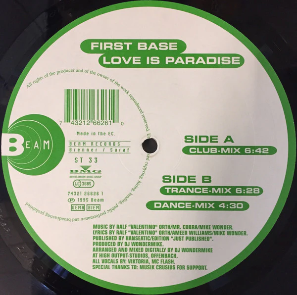 First Base - Love Is Paradise (12")