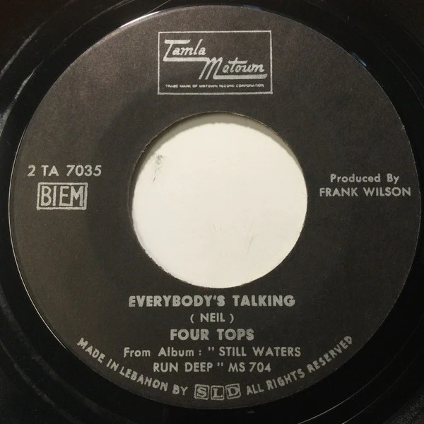 Four Tops - Still Water (Love) (7", Single) - Image 2