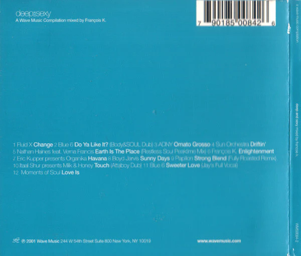 François K* - Deep And Sexy (A Wave Music Compilation) (CD, Mixed) - Image 2