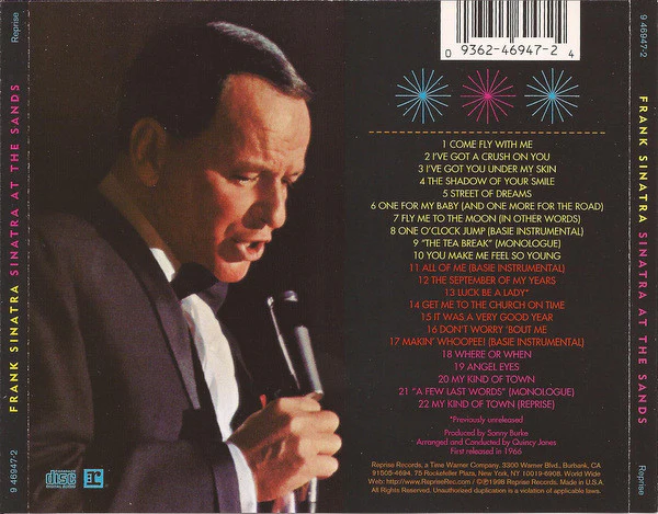 Frank Sinatra - Sinatra At The Sands (CD, Album, RE) - Image 2