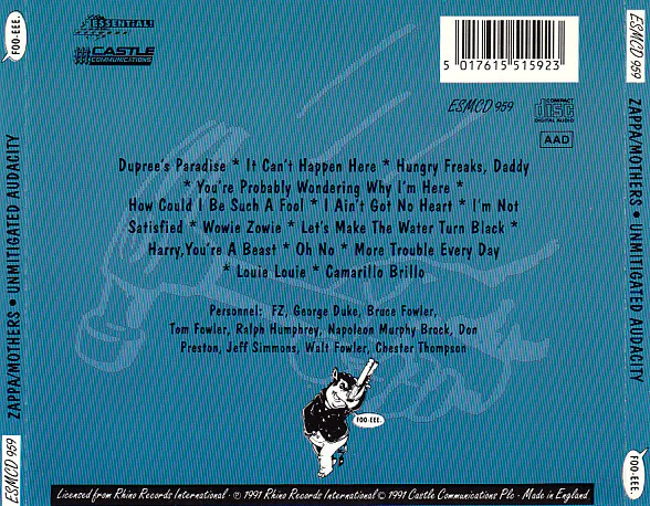 Frank Zappa & The Mothers Of Invention* - Unmitigated Audacity (CD, Comp, RE, RP) - Image 5