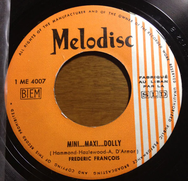 Frédéric François - Mini...Maxi...Dolly/Le Pays D'Ou Tu Viens (7") - Image 2