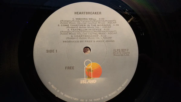 Free - Heartbreaker (LP, Album, RE, Jac) - Image 2