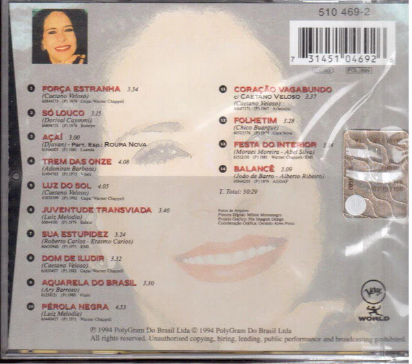 Gal Costa - Minha História (14 Sucessos) (CD, Comp, RM) - Image 3
